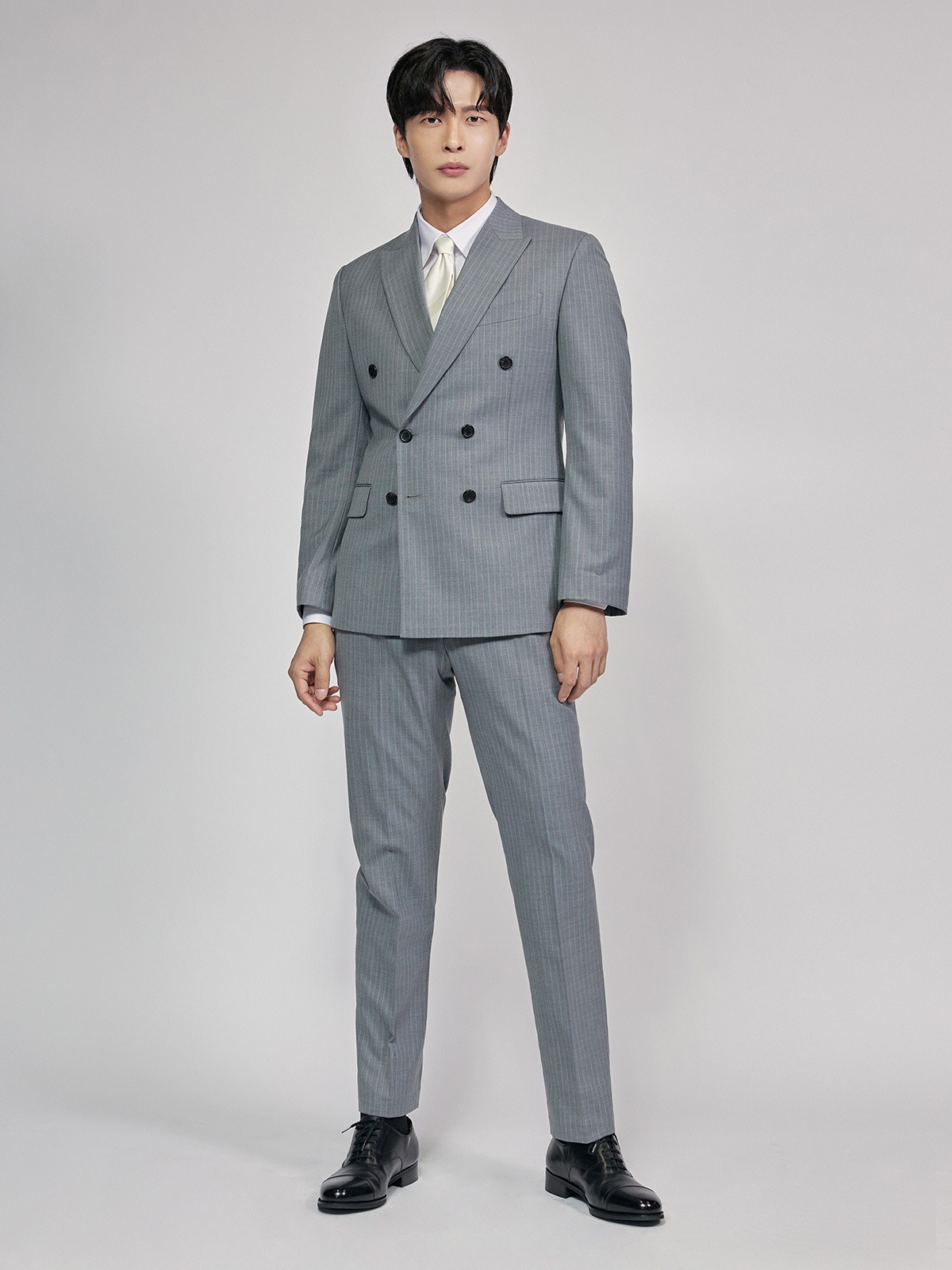 Gray Check Double Suit