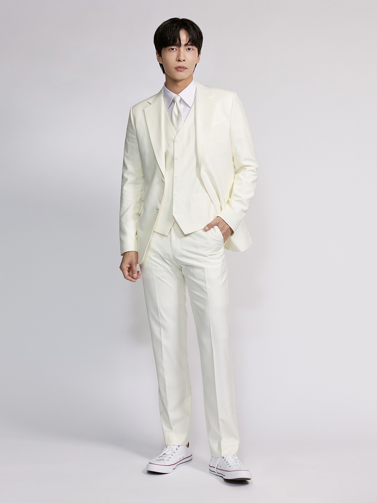 Cream 3pc Suit